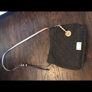 Michael Kors Brown Printed Crossbody